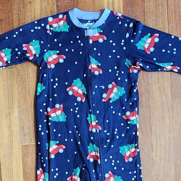 Jammies For Your Families Fleece One-Piece Christmas Pajama Set Size 5/6 - Picture 4 of 11
